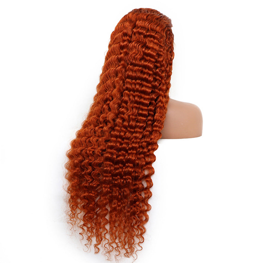 Calm Ginger Frontal Wig Deep Wave