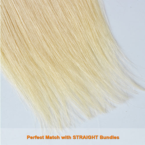 #613 Straight Closure Human Hair Blonde Closure