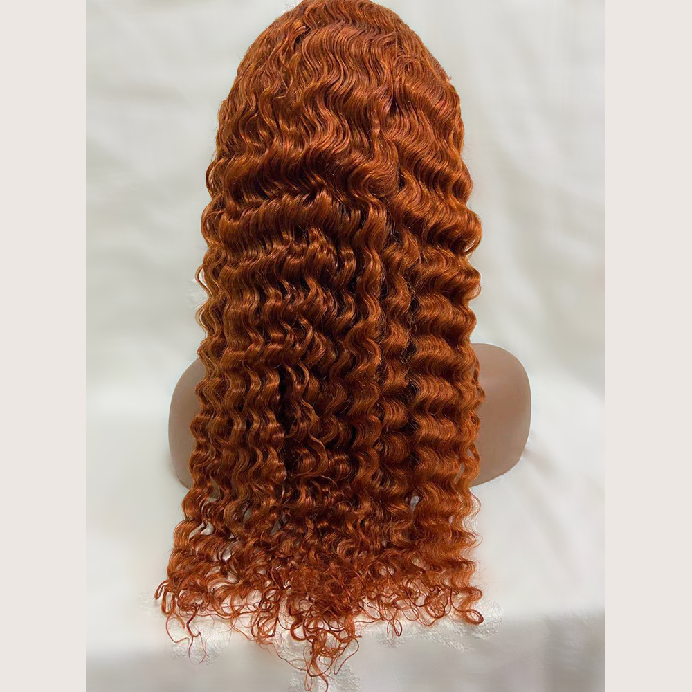 Calm Ginger Frontal  Wig Deep Wave
