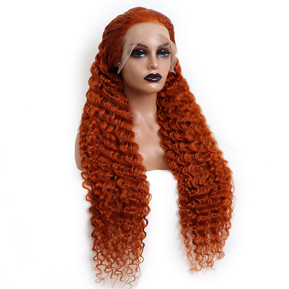 Calm Ginger Frontal  Wig Deep Wave