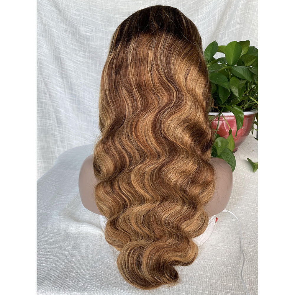Highlight Honey Blonde Frontal Lace Wig Body Wave Color Wig