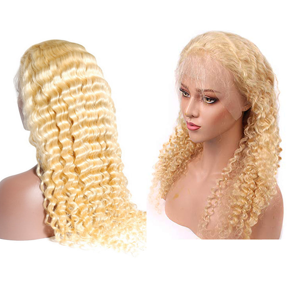 #613 Deep Wave  Frontal  Wig 180% Density