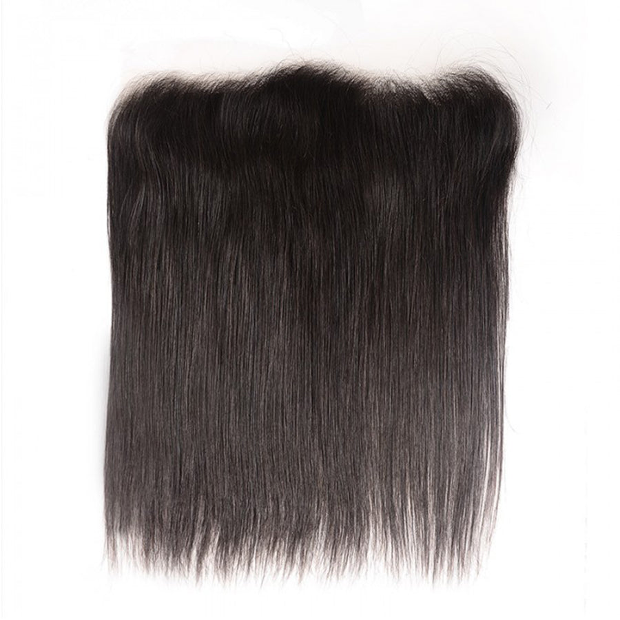 Straight Human Hair Natural Black HD Lace Frontal