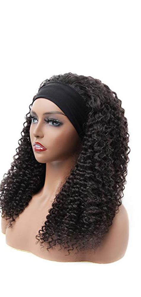 headband wig kinky curly 1b